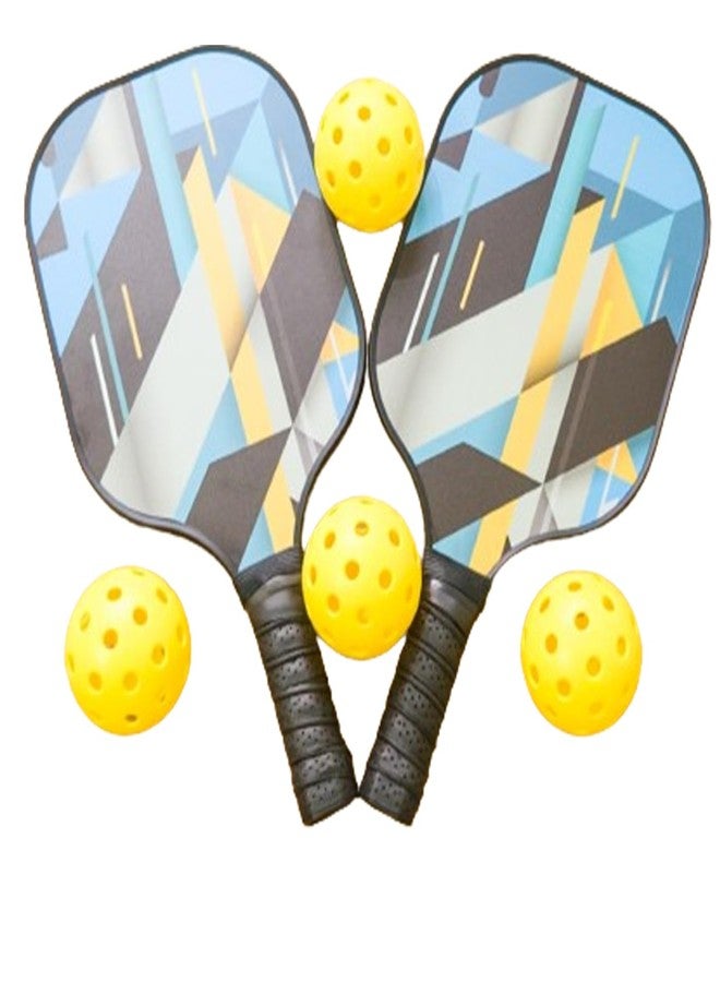 AASHRAY Glass Fiber Pickleball Game Set | 2 Rackets 4 Balls & 1 Carry Cover | Light Weight Racket with Cushion Grip | Game for Kids Youth Adults Family, Indoor & Outdoor | (Graphic Print) - Image 1